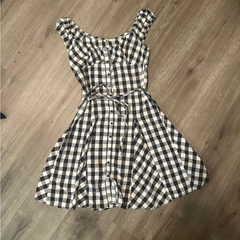 Black and White Checkered Dress